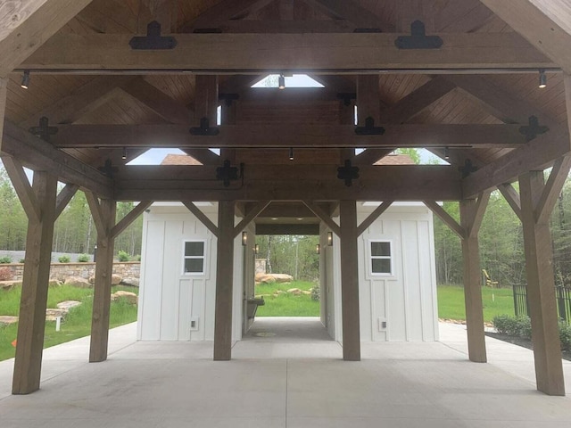 view of community with a patio and a gazebo