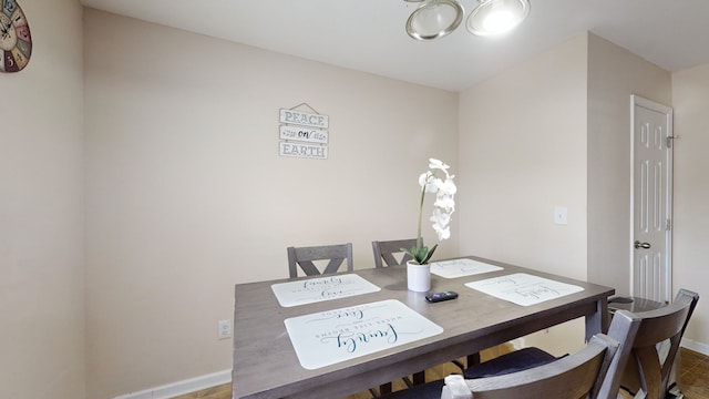 view of tiled dining space