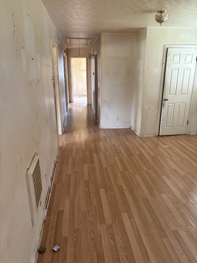 interior space with light hardwood / wood-style flooring