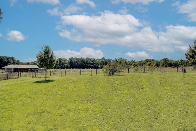 view of yard featuring a rural view