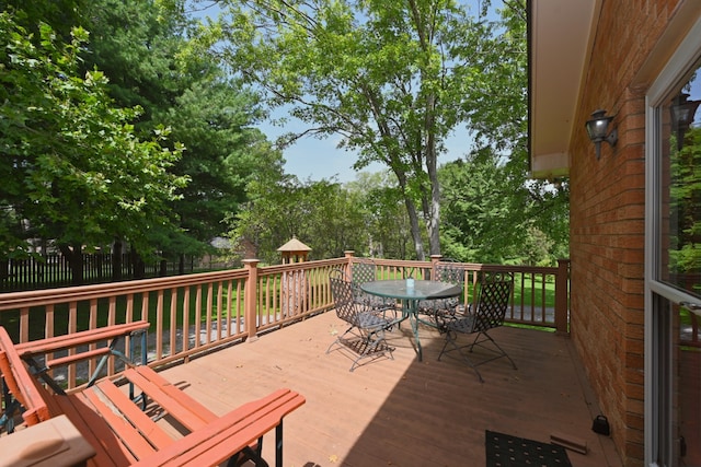 view of wooden deck