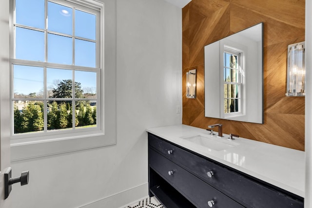 bathroom featuring vanity