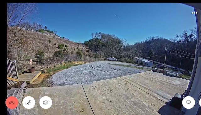 view of road with a mountain view