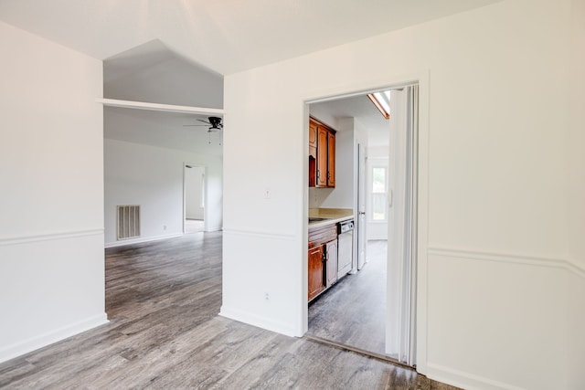 hallway featuring light hardwood / wood-style floors