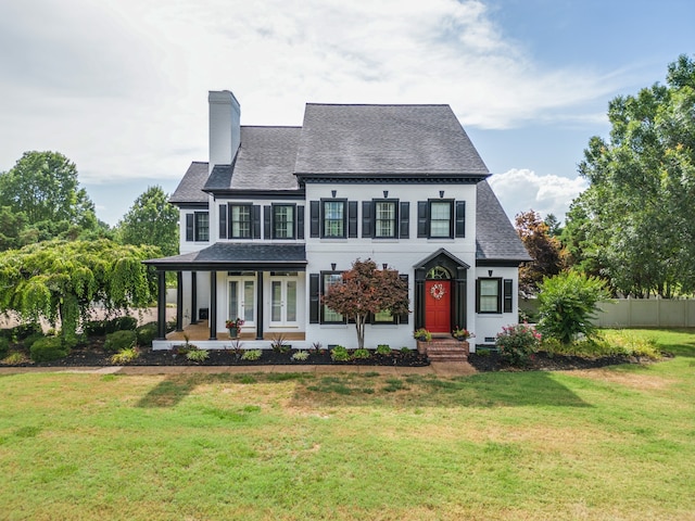 view of front of property with a front yard