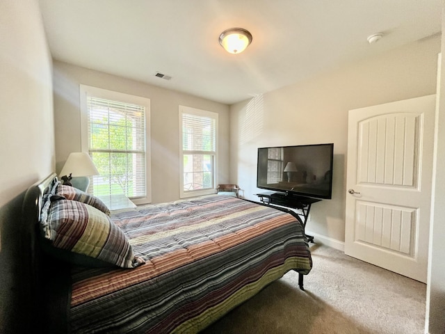 bedroom featuring carpet