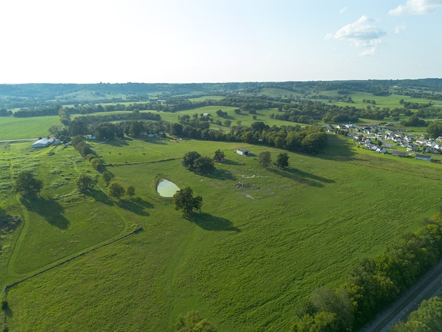 drone / aerial view featuring a rural view