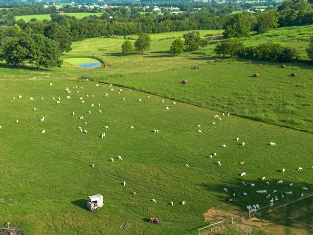 drone / aerial view featuring a rural view