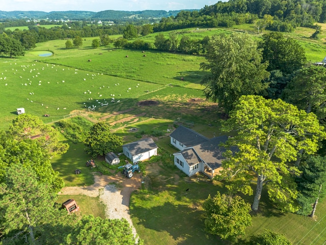 bird's eye view featuring a rural view