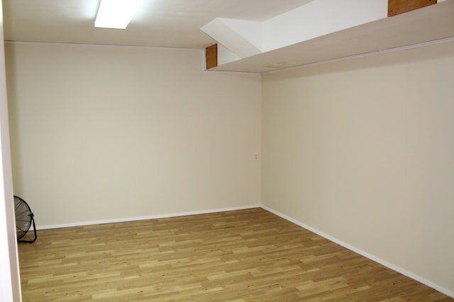 empty room featuring light hardwood / wood-style flooring