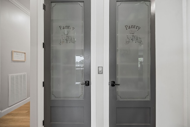 doorway to outside featuring light hardwood / wood-style flooring