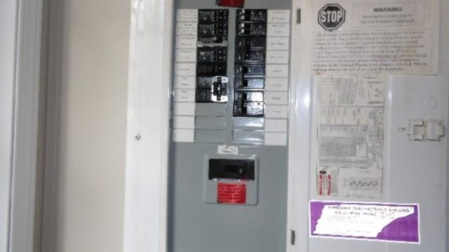 utility room featuring electric panel