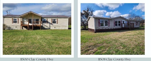 11500 Clay County Hwy, Moss, TN 38575 - view of front facade featuring a deck and a front lawn