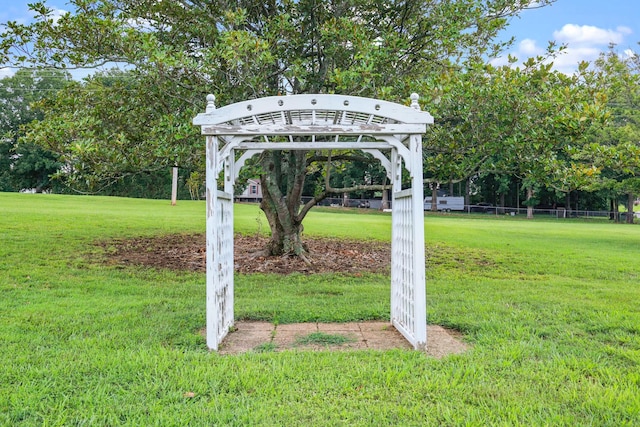 view of yard featuring a gazebo