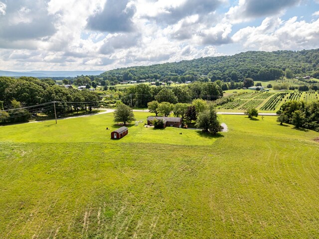 drone / aerial view featuring a rural view