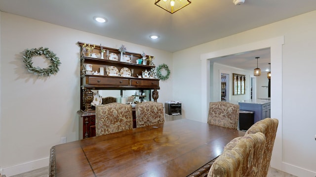 view of dining space