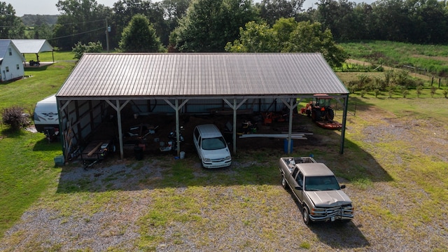 view of outbuilding featuring a carport