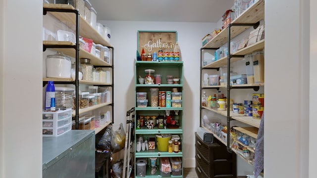 view of pantry