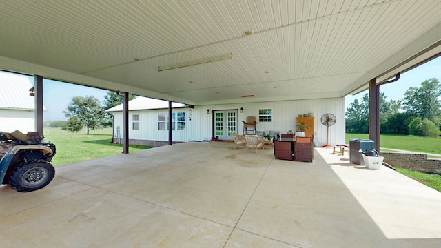 view of patio / terrace featuring french doors