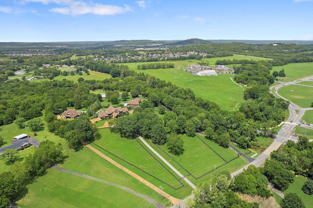 aerial view featuring a rural view