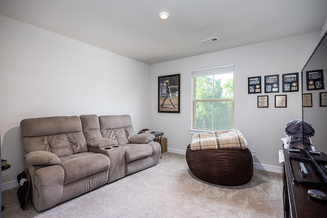 view of carpeted living room