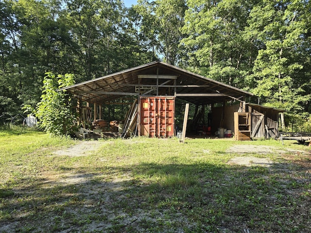 exterior space with an outdoor structure