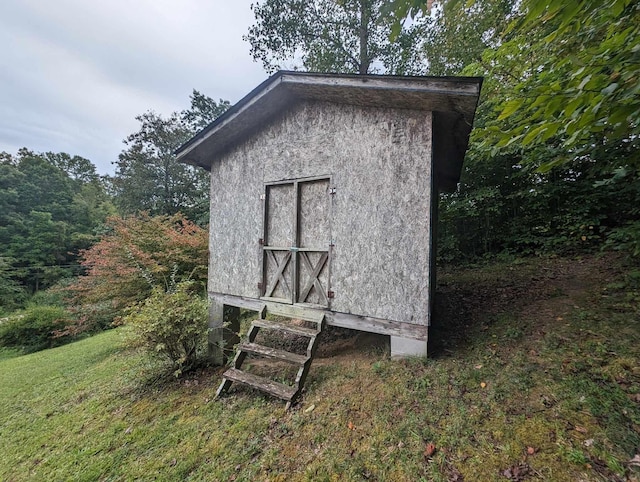 view of shed