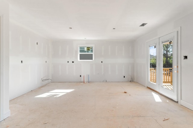 unfurnished room with plenty of natural light