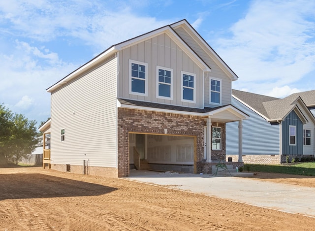 view of front of home featuring a garage