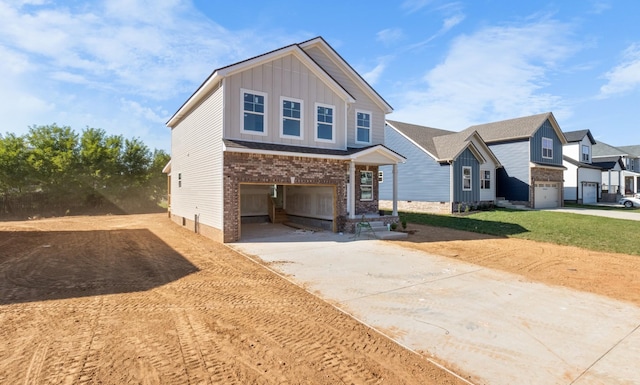 view of front of house featuring a garage