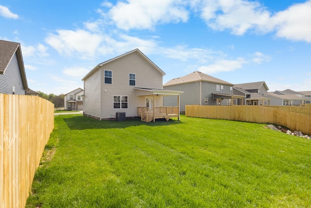 138 Anderson Pl, Clarksville, TN 37042 - back of property with a lawn, a deck, and fence