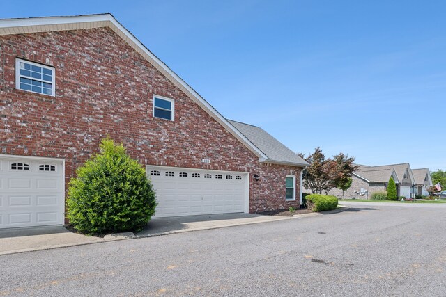 view of front property with a garage