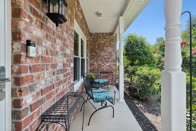 view of patio / terrace featuring covered porch