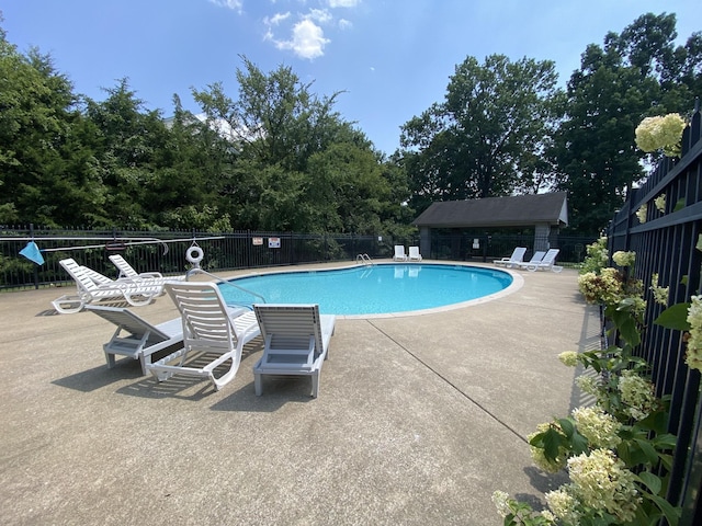 view of pool with a patio