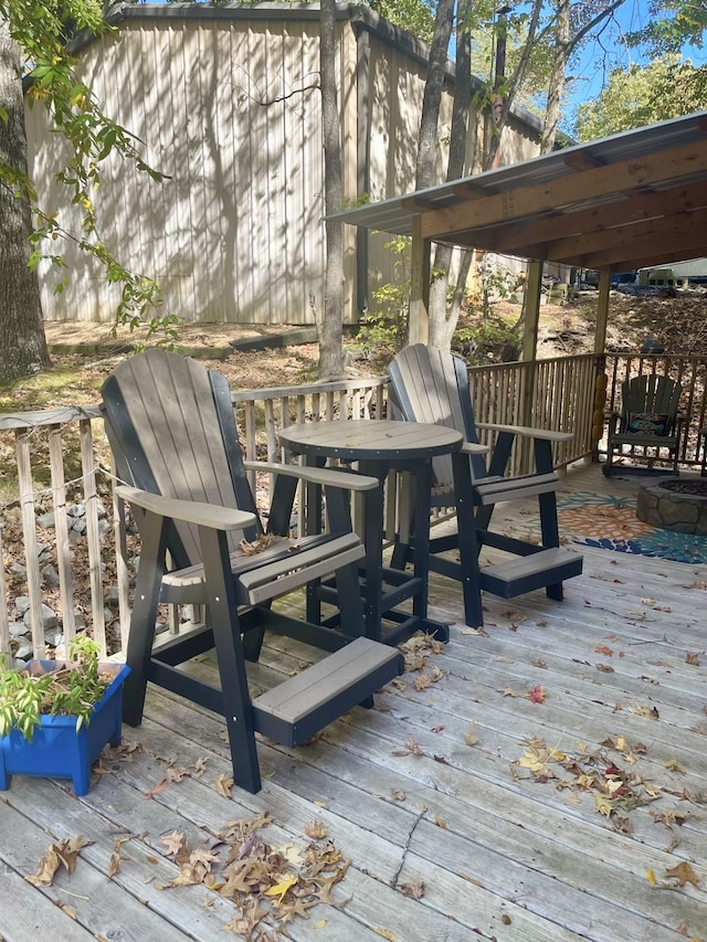 view of wooden terrace