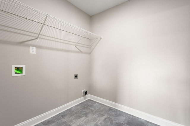 laundry area featuring hookup for a washing machine and electric dryer hookup