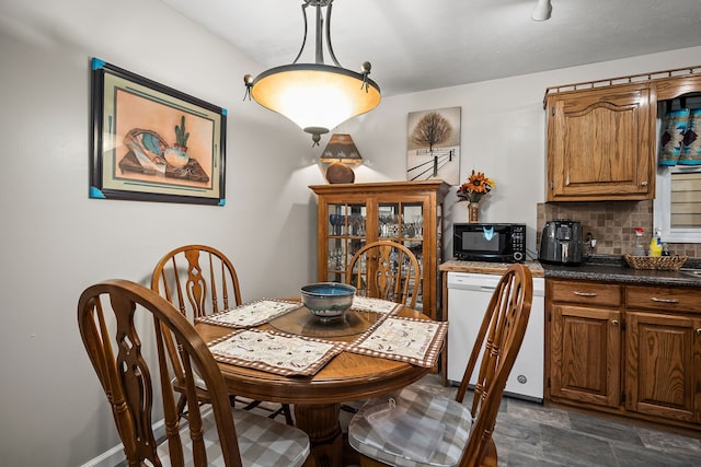 view of tiled dining space