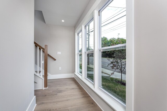 interior space featuring light wood-type flooring