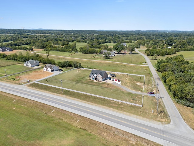 aerial view with a rural view and a forest view