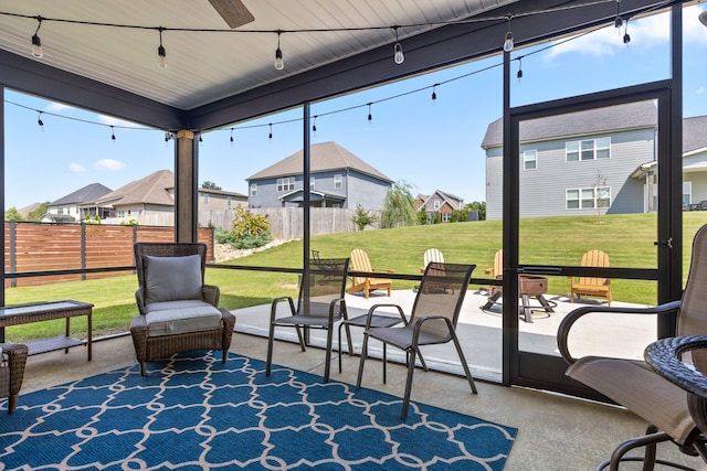 sunroom / solarium featuring a wealth of natural light