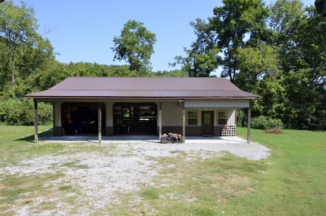 exterior space with a lawn