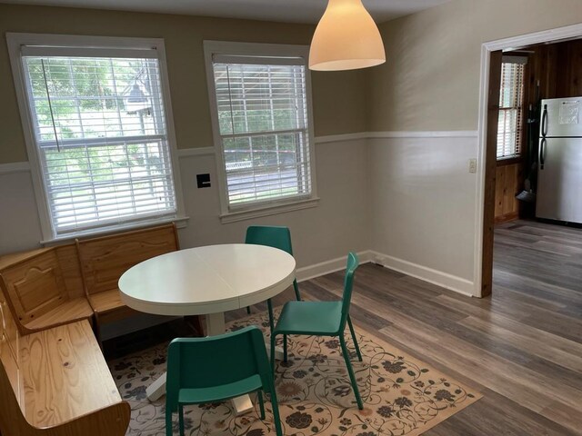 dining room featuring dark hardwood / wood-style floors