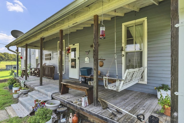 view of wooden terrace