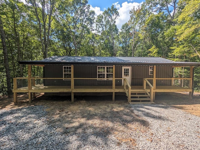 manufactured / mobile home with a deck