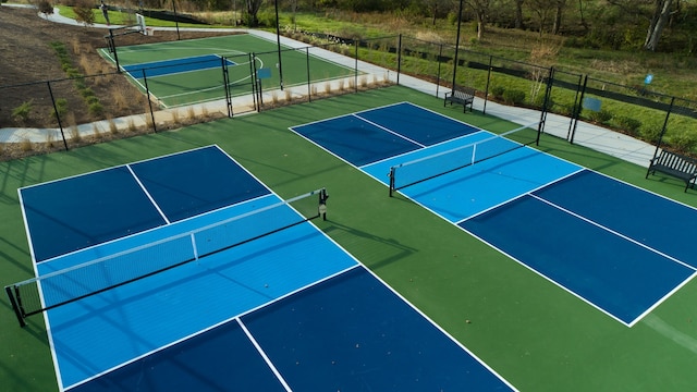 view of sport court featuring basketball court