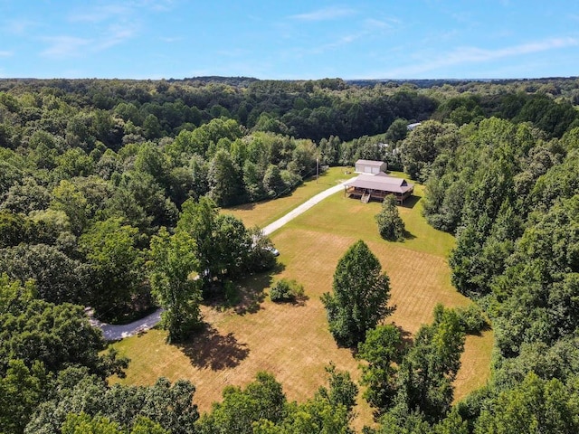 aerial view with a rural view