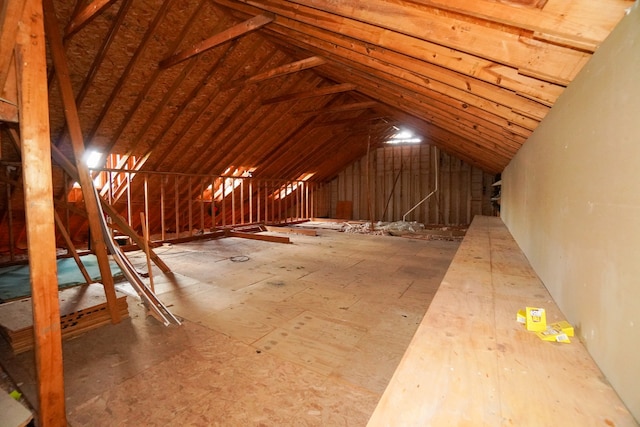 view of attic