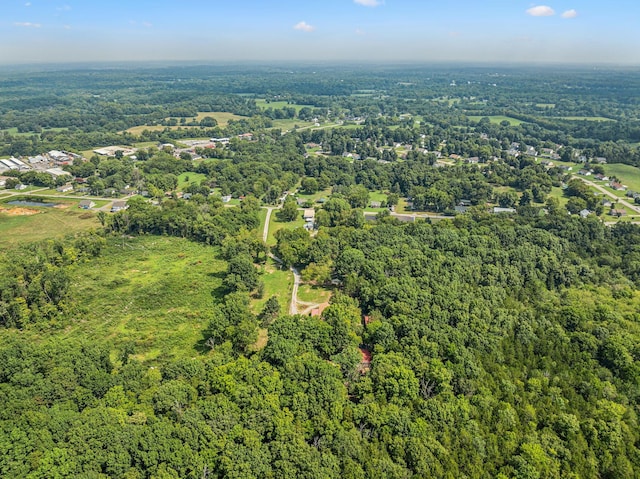 aerial view with a forest view