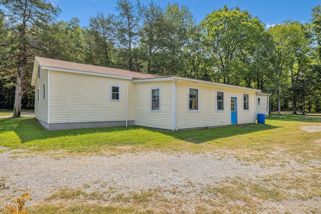 exterior space with a lawn