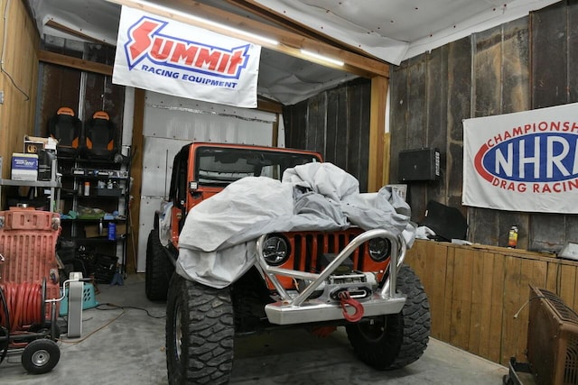 interior space featuring a garage